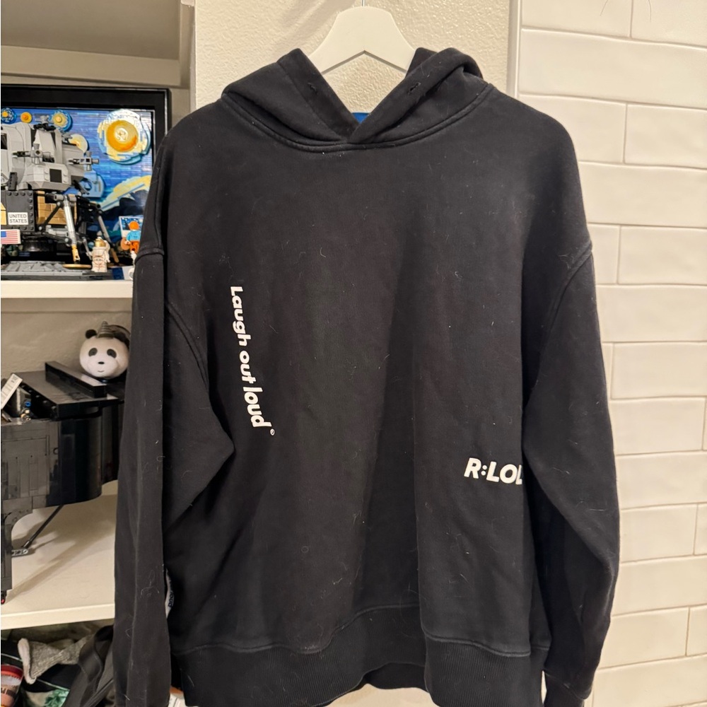 Unisex Black Hoodie with emojis